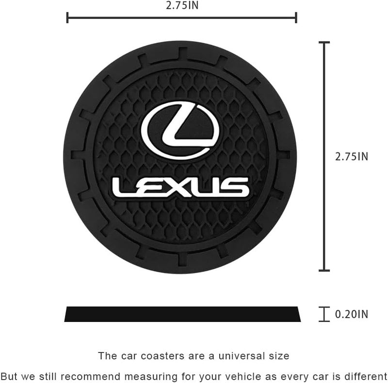 BFIVEANTE Car Cup Holder Coaster for Lexus ES350 GS350 GS300h GS450h is300 es350 ls460 rx350 NX300h Silicone Cupholder Coaster,Car Interior Accessories,2.76 Inch 2 Pieces - Image 2